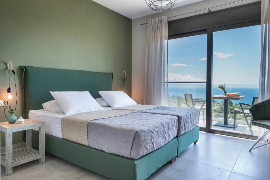 Color Villas-New Villa Green At Trapezaki With Private Pool Mousata 외부 사진