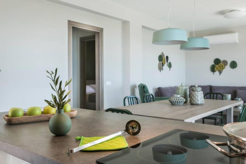 Color Villas-New Villa Green At Trapezaki With Private Pool Mousata 외부 사진