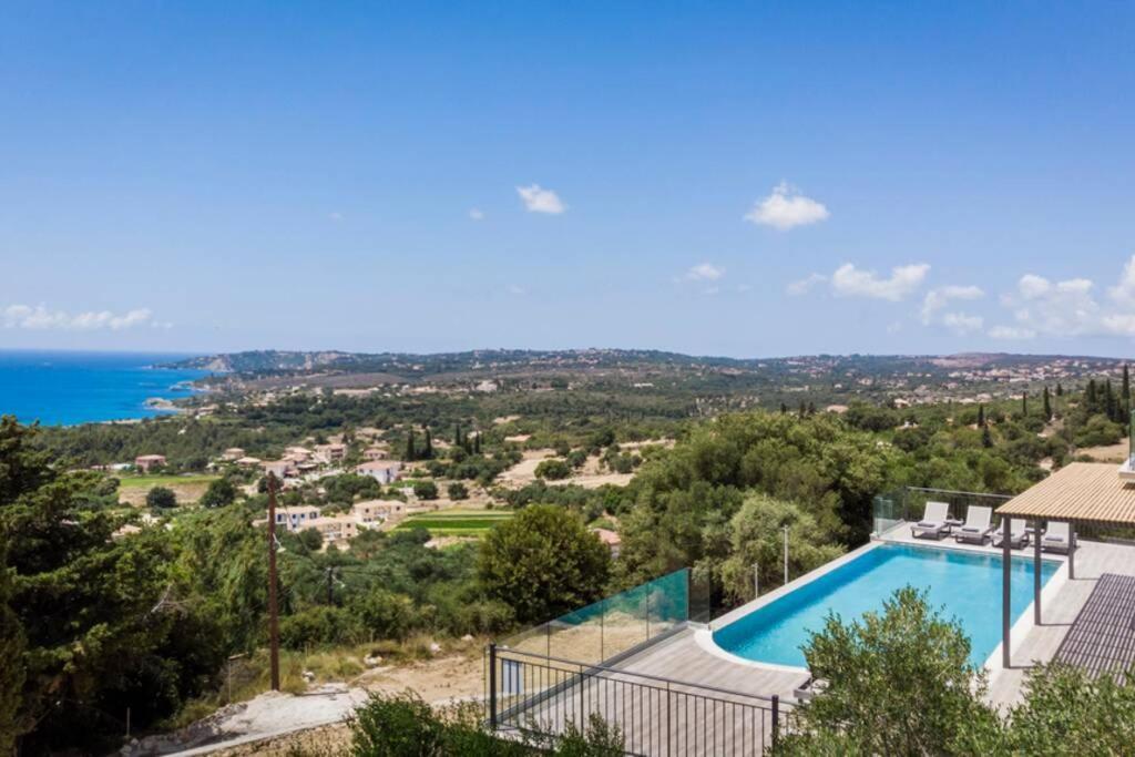 Color Villas-New Villa Green At Trapezaki With Private Pool Mousata 외부 사진
