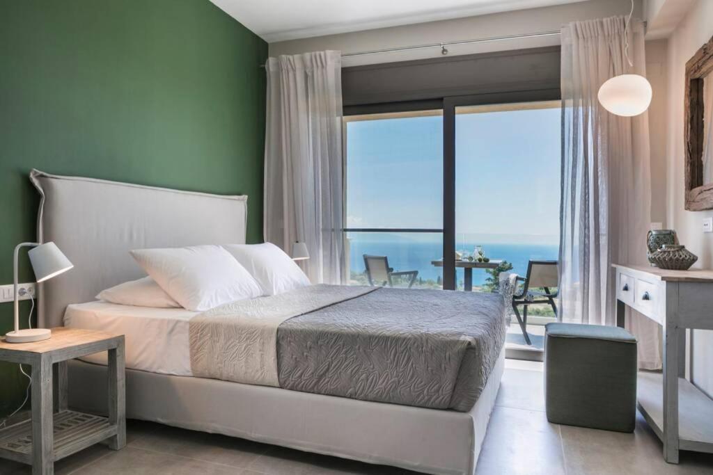 Color Villas-New Villa Green At Trapezaki With Private Pool Mousata 외부 사진
