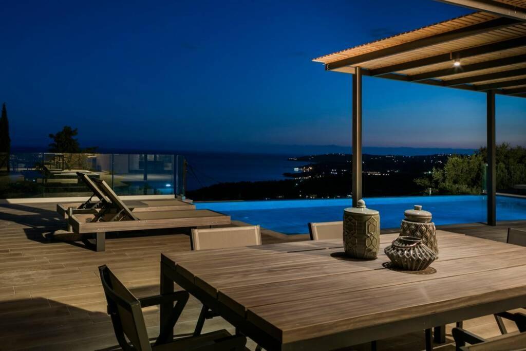 Color Villas-New Villa Green At Trapezaki With Private Pool Mousata 외부 사진